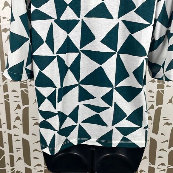 Ann Taylor LOFT Geometric Print Chiffon Sleeve T-Shirt M NEW - Picture 11 of 11